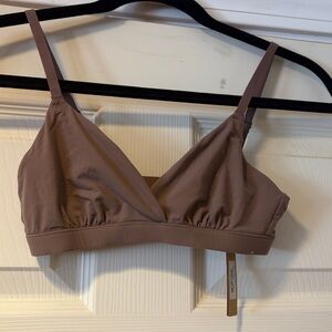 SKIMS Crossover Triangle Bralette in Umber XS